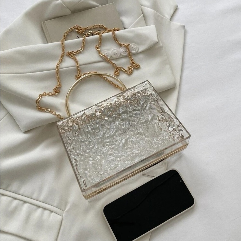 Mini transparent chain box bag
